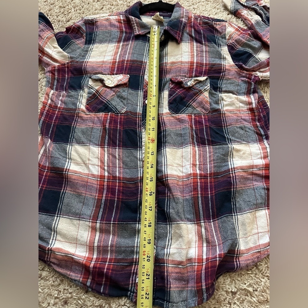 Faded Glory Women’s Plaid Flannel Shirt Size M (8-10) - Picture 4 of 5